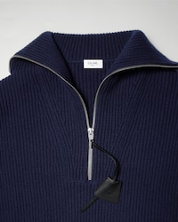 TRUCKER SWEATER IN wool cashmere - NAVY -  - 2 | CELINE