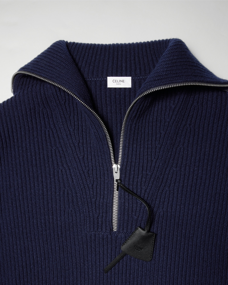 pull camionneur laine cachemire - Marine -  - 1 | CELINE