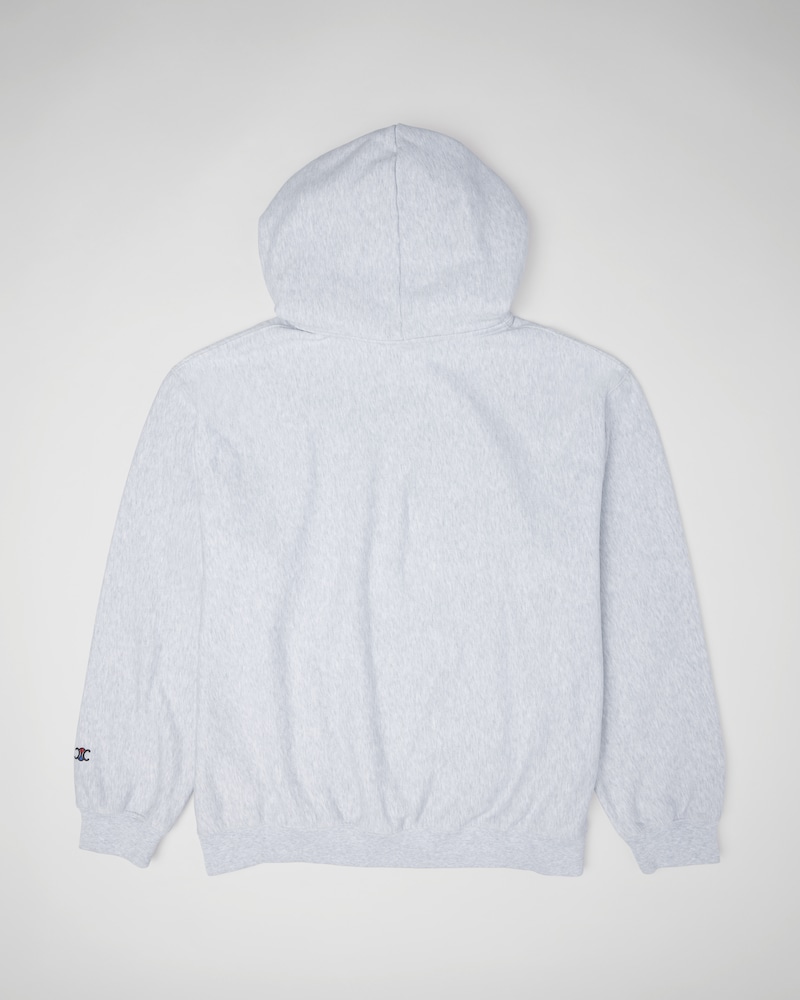 hoodie IN cotton fleece - GREY / BLACK / OFF WHITE -  - 1 | CELINE