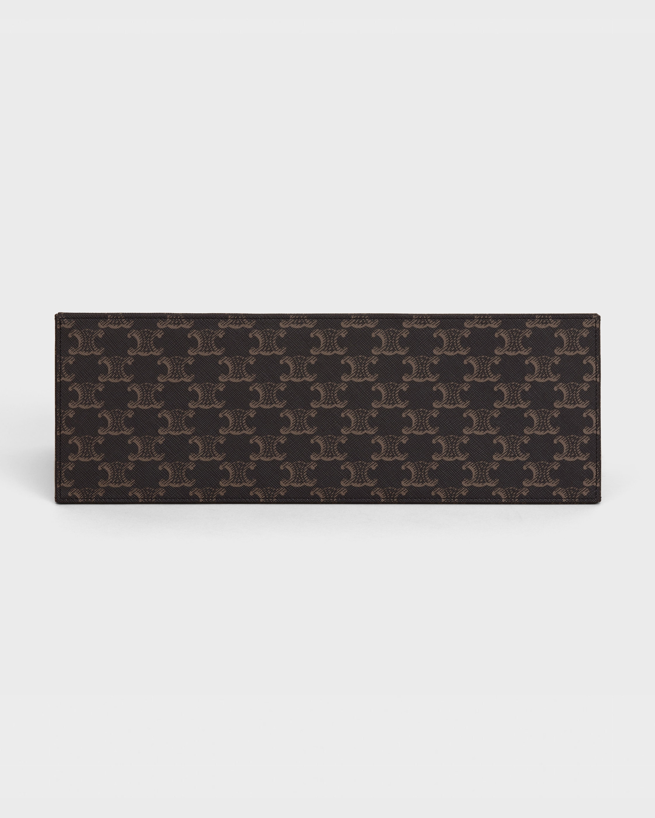 stationery organizer in triomphe canvas - BLACK / TAN | CELINE