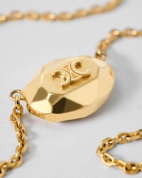 TRIOMPHE FACET NECKLACE IN BRASS WITH GOLD FINISH - GOLD - NECKLACES - 2 | CELINE