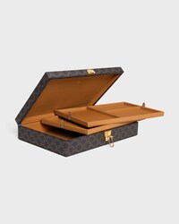 Stationery Case in Triomphe Canvas - BLACK / TAN - CELINE MAISON - 2 | CELINE