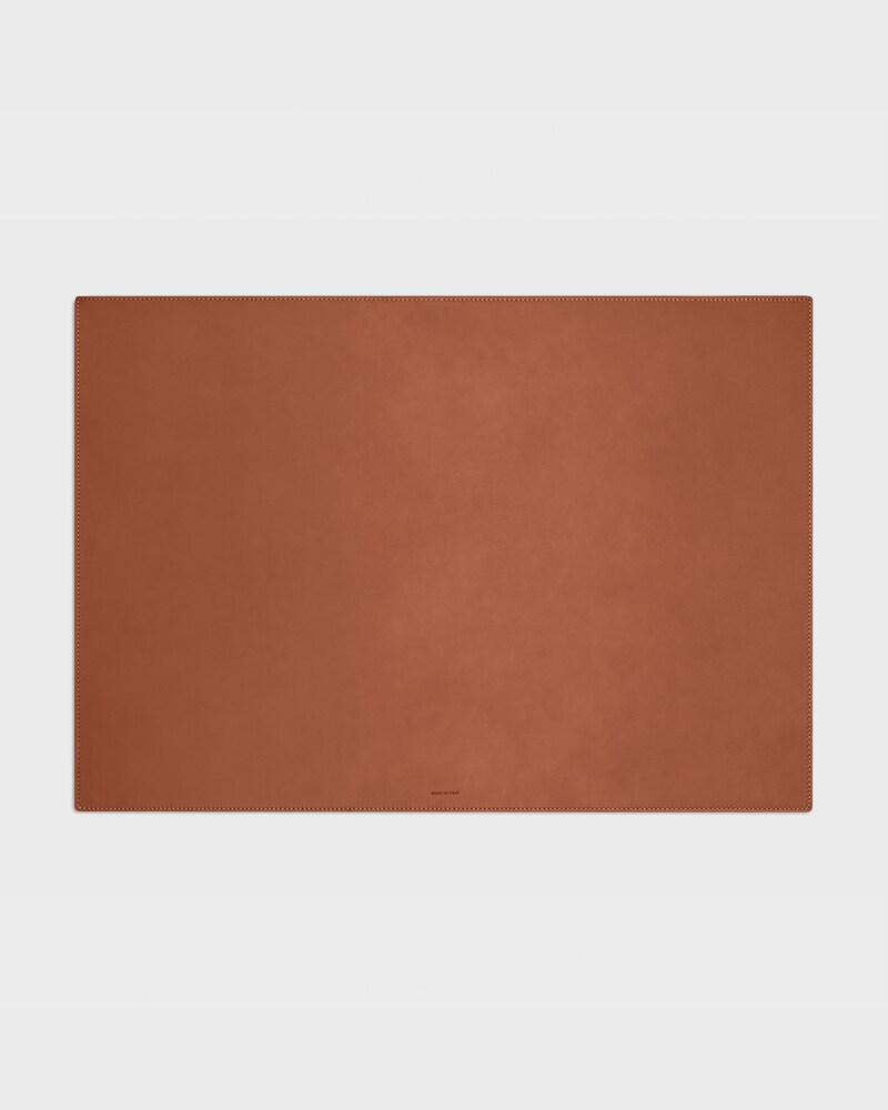 Desk Pad in Natural Calfskin - TAN - STATIONERY - 1 | CELINE