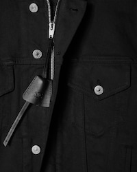 TRUCKER JACKET IN heavy cotton twill - OVERDYE BLACK HEAVY STONE WASH -  - 2 | CELINE