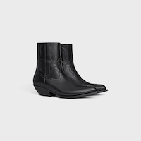 BOTTINE LEON EN CUIR DE VEAU BRILLANT - Noir -  - 2 | CELINE