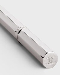 Ballpoint pen in brass - SILVER - STATIONERY - 2 | CELINE