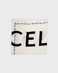 square IN silk twill - WHITE / BLACK -  - 2 | CELINE