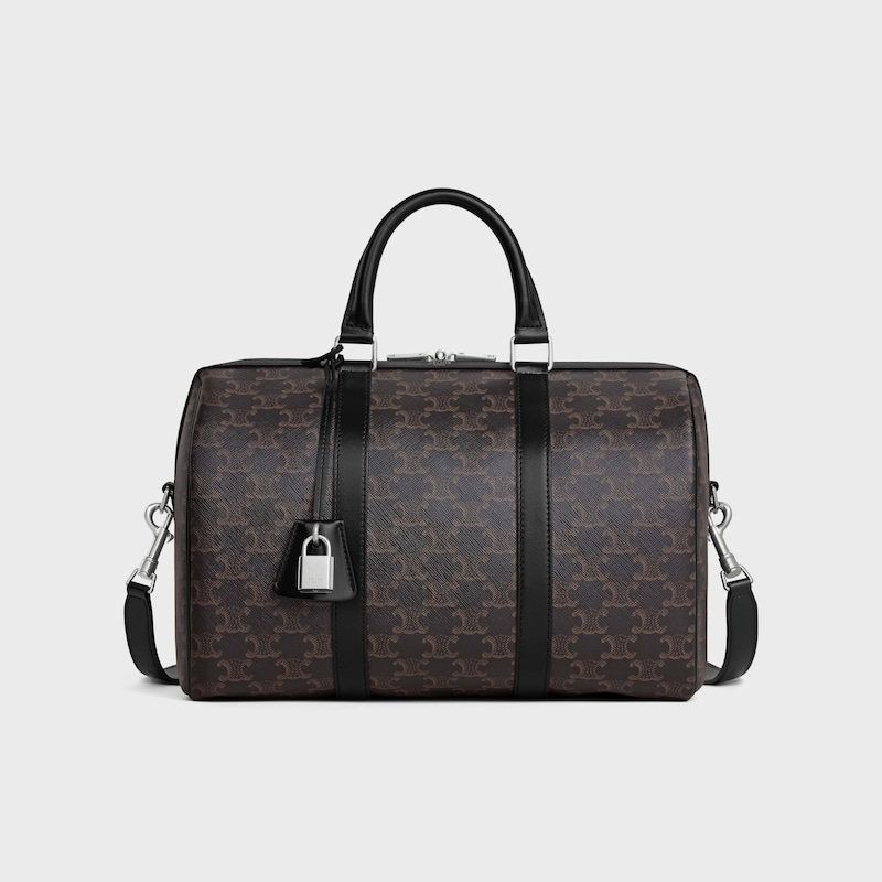 LARGE BOSTON IN Triomphe Canvas AND calfskin - BLACK - GIFT FINDER - 1 | CELINE