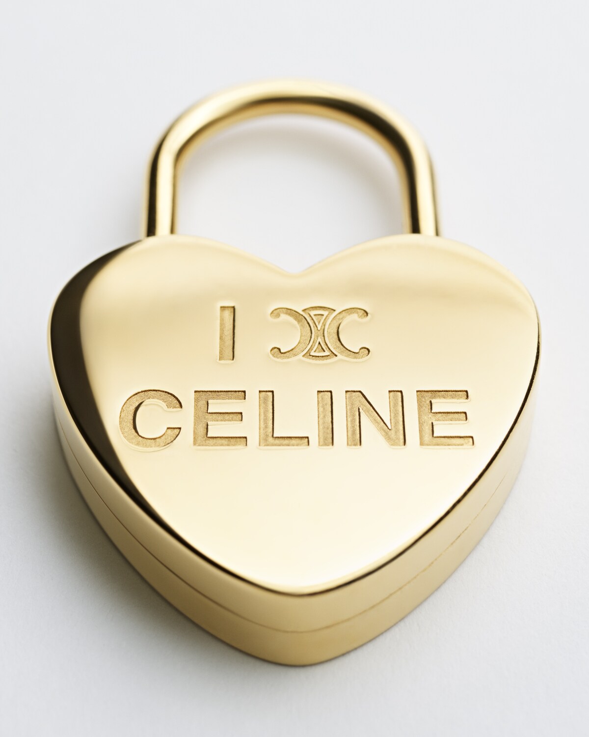 CHARMS HEART PADLOCK IN BRASS WITH GOLD FINISH - GOLD | CELINE