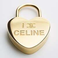 CANDADO EN FORMA DE CORAZÓN CON CHARMS CELINE DE LATÓN CON ACABADO DORADO - DORADO -  - 1 | CELINE
