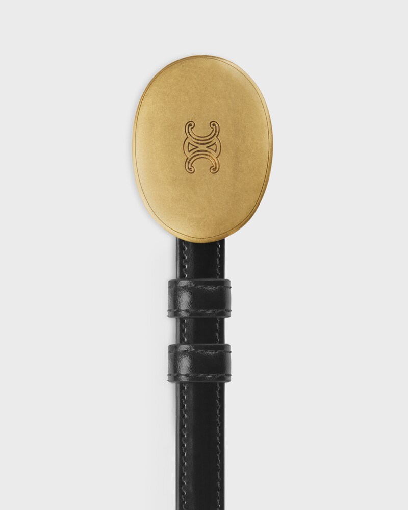 Ellipse Belt 13 IN Taurillon Leather - BLACK -  - 1 | CELINE