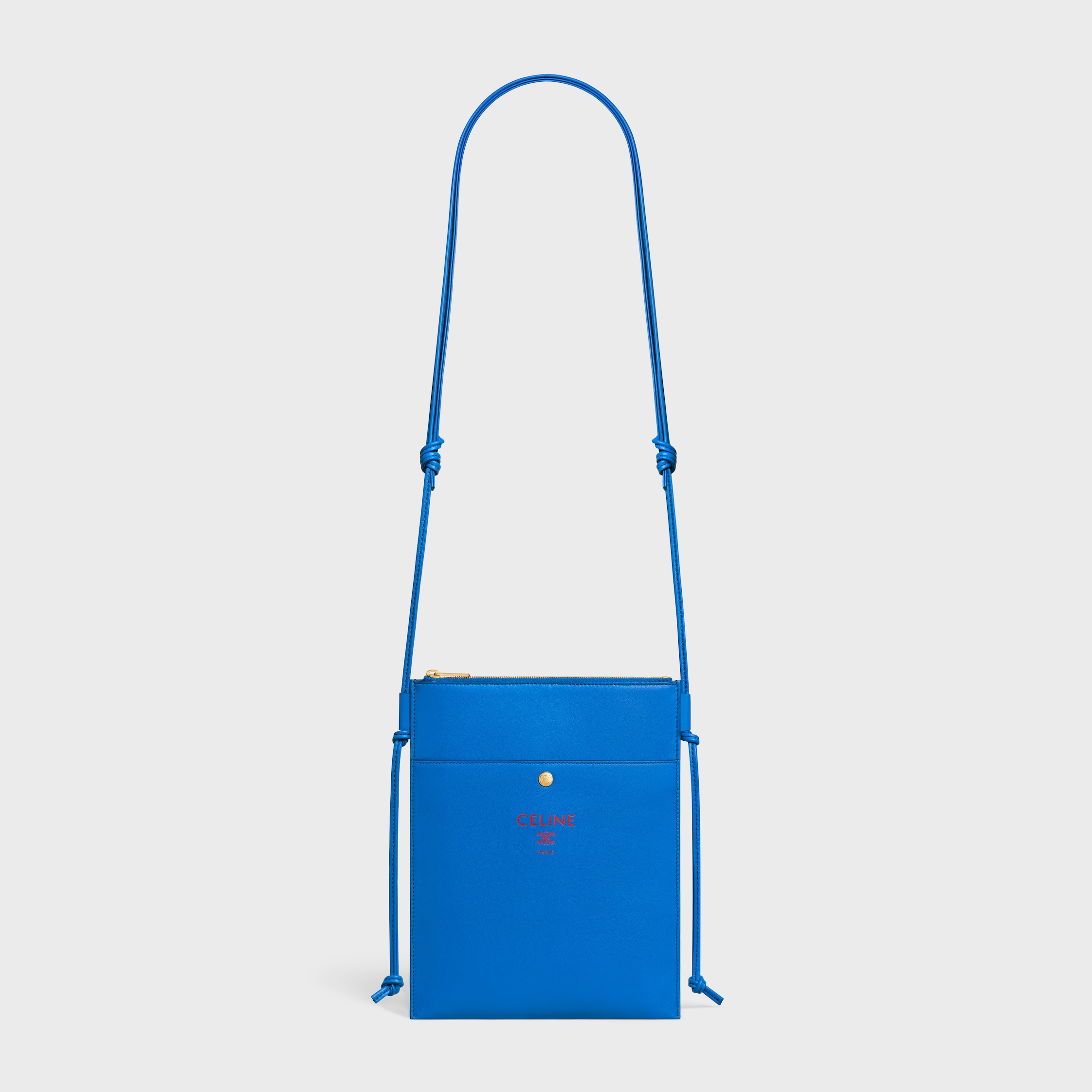 SHARP POUCH IN SMOOTH LAMBSKIN - ULTRA BLUE / ULTRA RED | CELINE