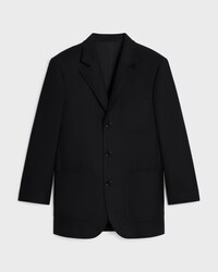 tailored jacket IN cashmere flannel - BLACK -  - 1 | CELINE