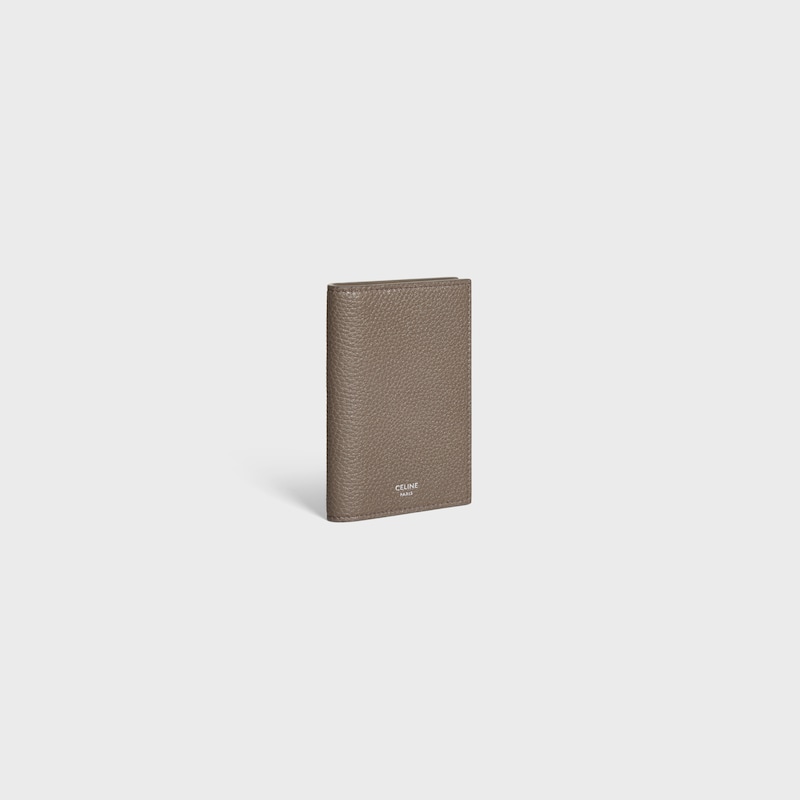 VERTICAL CARD HOLDER IN GRAINED CALFSKIN - SOURIS - CARD HOLDERS - 1 | CELINE
