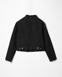 TRUCKER JACKET IN heavy cotton twill - OVERDYE BLACK HEAVY STONE WASH -  - 2 | CELINE