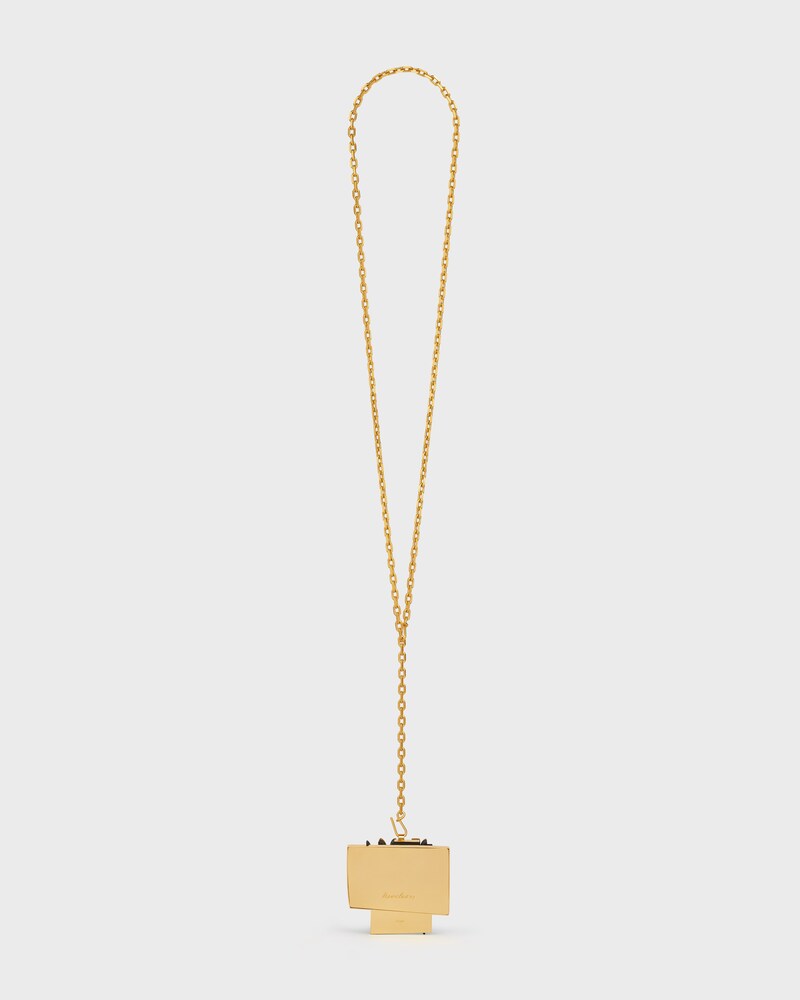 Colar Celine Nevelson Project em Vermeil e Madeira de Carvalho - DOURADO / PRETO - COLAR - 1 | CELINE