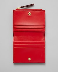 COMPACT WALLET TRIOMPHE STAMP IN GRAINED SUPPLE CALFSKIN - SYRAH / ULTRA RED - WALLETS - 2 | CELINE