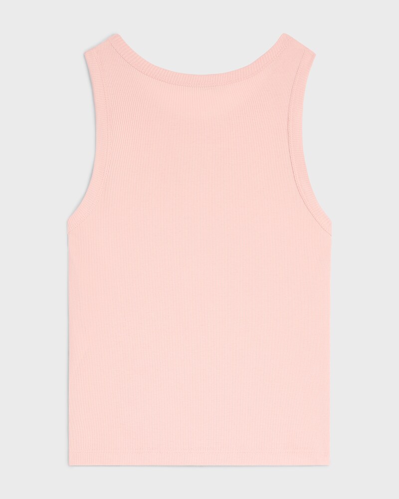 triomphe tank top IN ribbed cotton - LIGHT PEACH -  - 1 | CELINE