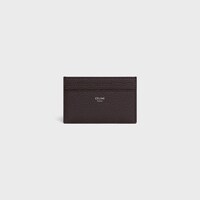 MEDIUM CARD HOLDER IN GRAINED CALFSKIN - ESPRESSO - CARD HOLDERS - 1 | CELINE
