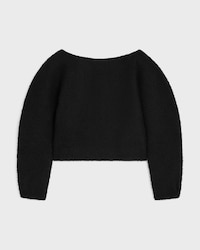 boatneck top IN cashmere and wool natté - BLACK -  - 2 | CELINE
