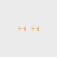 Triomphe Studs in Brass with Gold Finish - GOLD - GIFT FINDER - 2 | CELINE