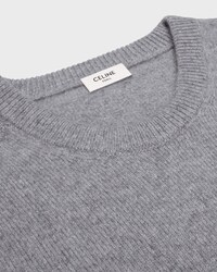 triomphe crew neck sweater in cashmere - GREY -  - 2 | CELINE