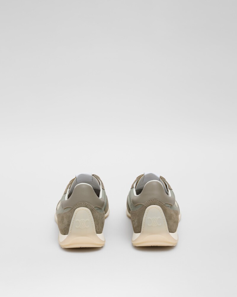 RACER SNEAKER IN NYLON, SUEDE AND LEATHER - GREGE -  - 1 | CELINE