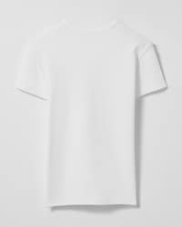 t-shirt IN ribbed cotton jersey - xhite/blue -  - 2 | CELINE