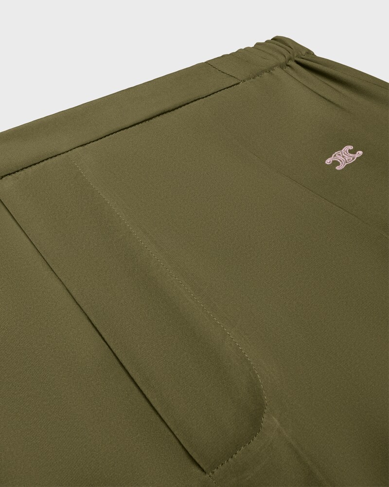 pyjama trousers IN silk satin - KAKI MILITAIRE -  - 1 | CELINE