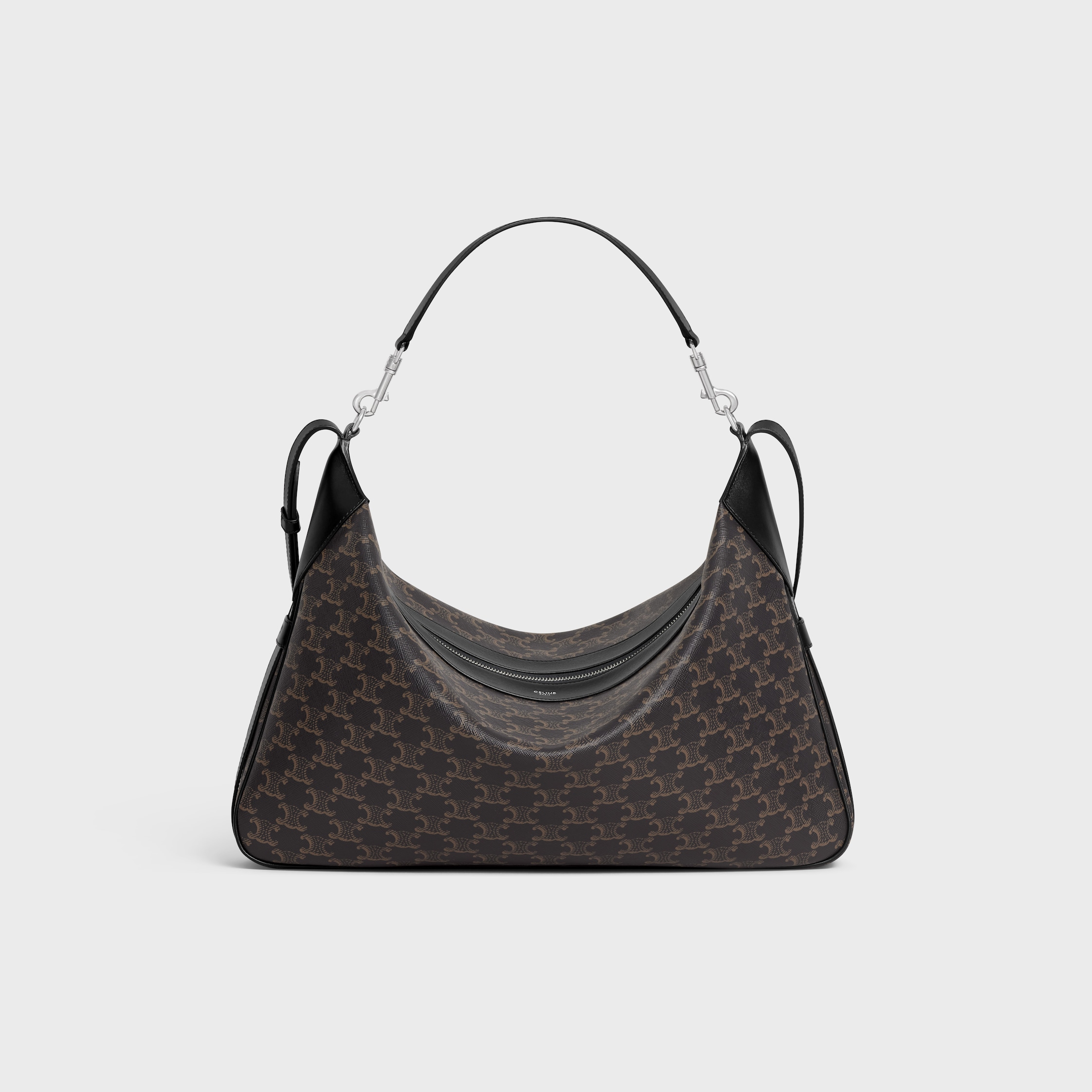 CELINE Large Romy IN Triomphe canvas and calfskin