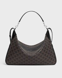 Large Romy IN Triomphe canvas and calfskin - BLACK - GIFT FINDER - 1 | CELINE