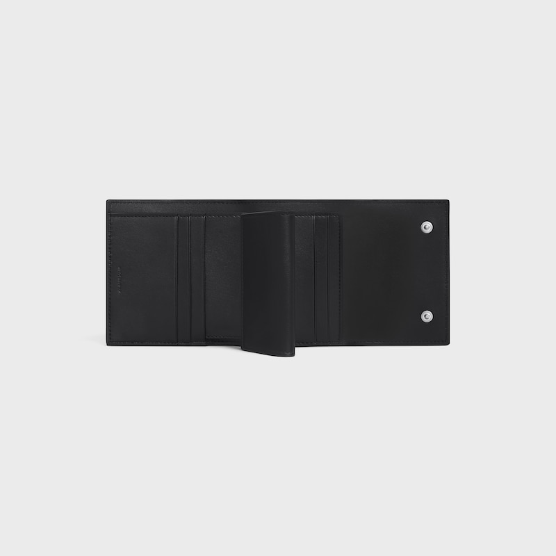 Tri-fold Wallet IN GRAINED CALFSKIN - BLACK - WALLETS - 1 | CELINE
