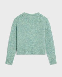 JERSEY CON CUELLO REDONDO DE LANA SHETLAND - Menta claro -  - 2 | CELINE