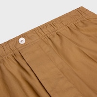 PANTALONES DE ALGODÓN Y TEJIDO DE LINO - CASTAÑO -  - 2 | CELINE