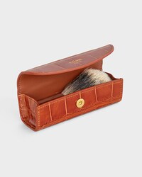 Brass Shaving Brush in Alligator - Tan - BEAUTY ACCESSORIES - 2 | CELINE