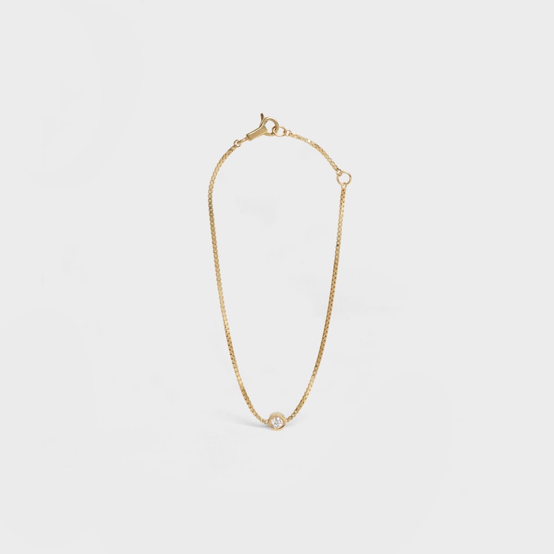 สร้อยข้อมือ Celine Sentimental Brillant เยลโลว์โกลด์และเพชร - เยลโลว์โกลด์และสีขาว -  - 1 | CELINE
