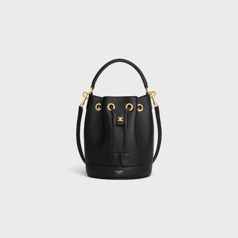 BORSA CLARA TEEN MORBIDA IN PELLE DI VITELLO GRANATA - NERO - BORSE CON MANICO SUPERIORE - 1 | CELINE