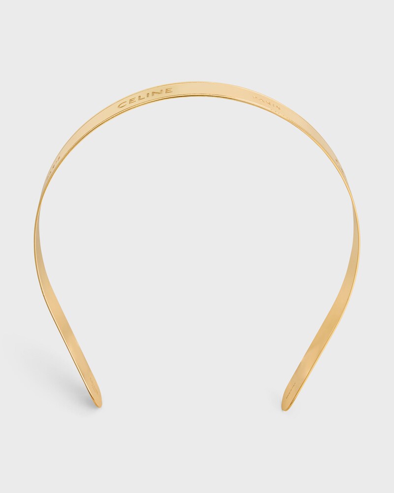 Celine Paris Thin Headband in Steel - GOLD - HAIR ACCESSORIES - 1 | CELINE