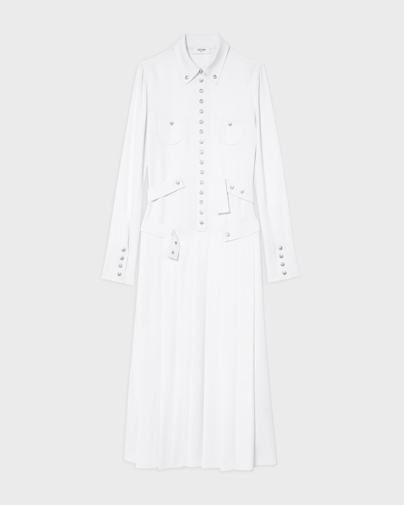 dress IN viscose - WHITE -  - 1 | CELINE