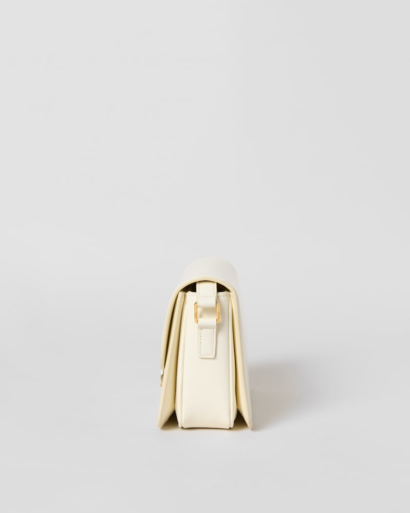 TEEN TRIOMPHE BAG IN SHINY CALFSKIN WITH ENAMEL CLOSURE - CREAMY WHITE - ALL BAGS - 1 | CELINE