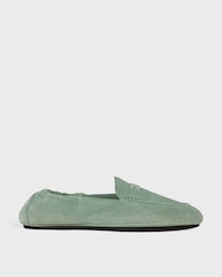 ADAM LOAFER IN SUEDE CALFSKIN - CELADON -  - 1 | CELINE