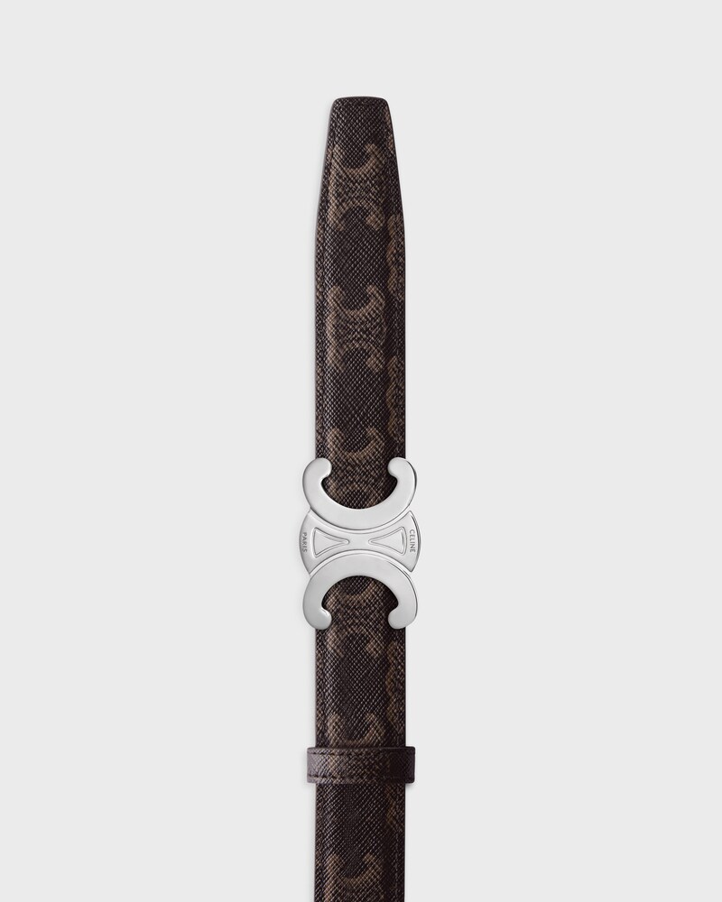 Reversible Strap 25MM IN Taurillon Leather and Triomphe Canvas -  -  - 1 | CELINE