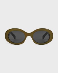 Triomphe 01 sunglasses in Acetate - Milky Olive -  - 1 | CELINE