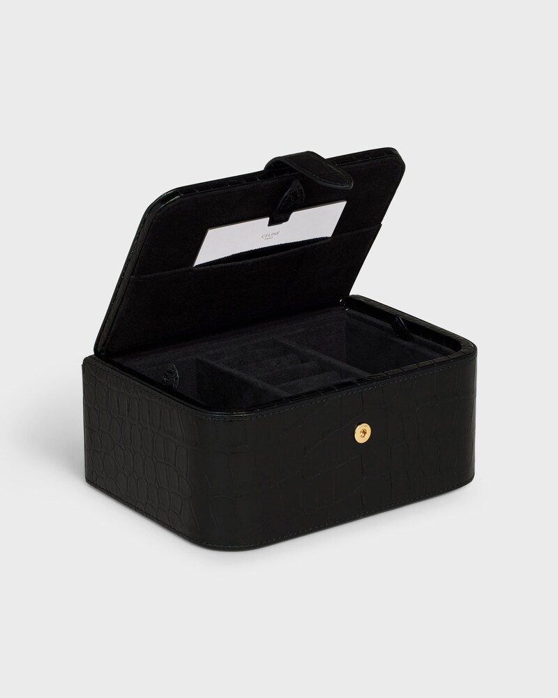 Grande estojo para joias em crocodilo - PRETO - LIFESTYLE - 1 | CELINE