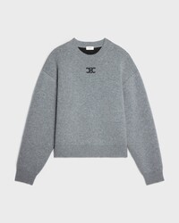 crewneck sweater IN cashmere - MEDIUM GREY/DARK GREY -  - 1 | CELINE