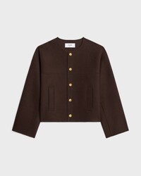 CHAQUETA CÁRDIGAN DE CACHEMIRA DE DOBLE FAZ - MARRÓN -  - 1 | CELINE