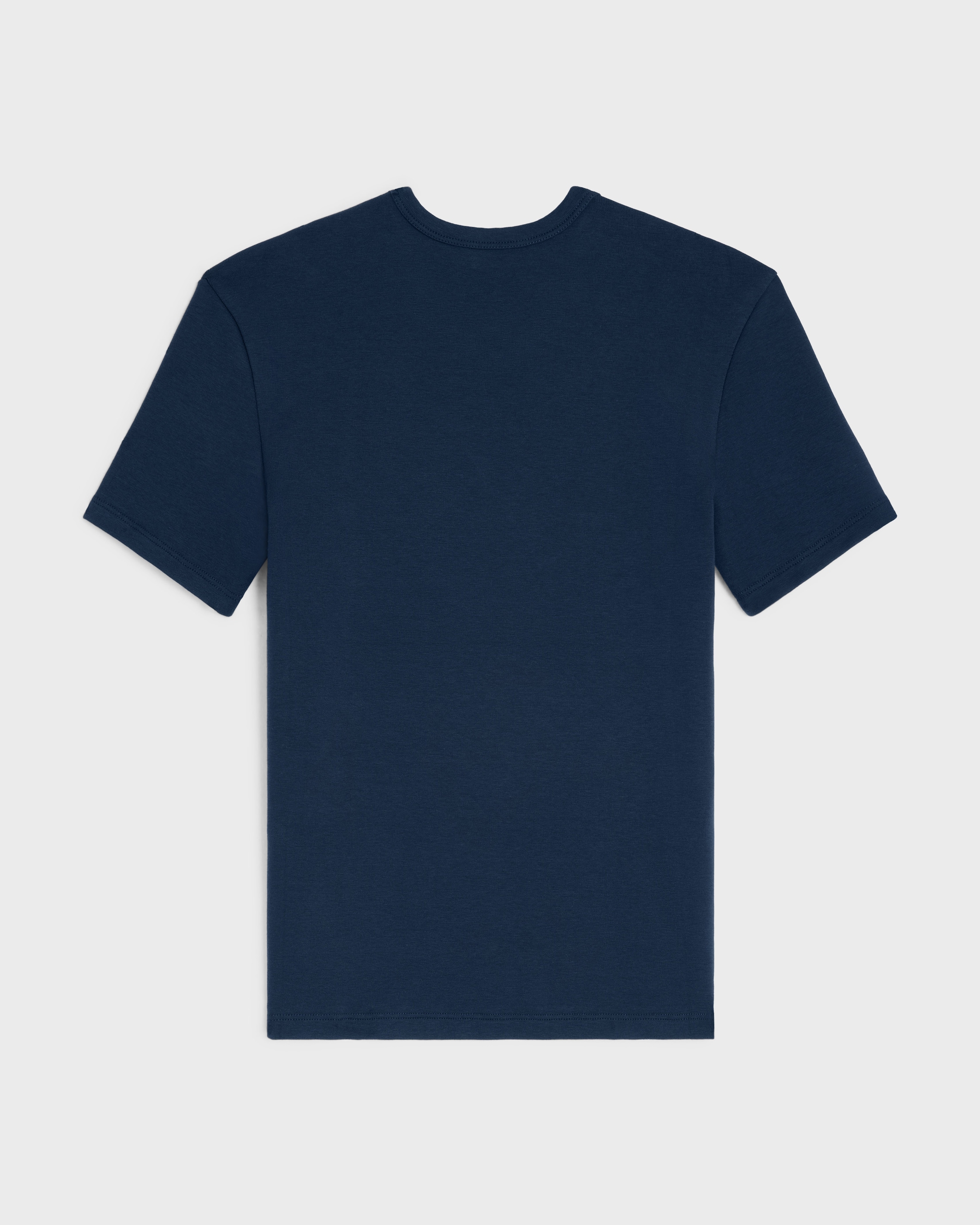CELINE セリーヌ　トリオンフTシャツ/リブ編みコットンジャージー トリオンフ Tシャツ / リブ編みコットンジャージー - ネイビー / オフ