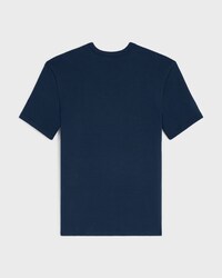 t-shirt triomphe jersey coton côtelé - NAVY/OFF WHITE -  - 2 | CELINE