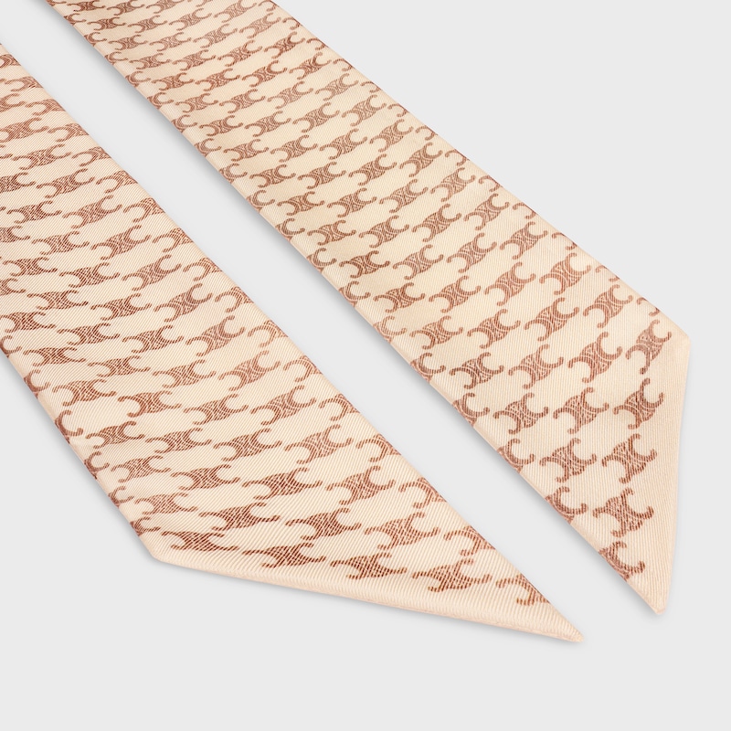 lavalliere IN mini triomphe silk twill - VANILLA/CARAMEL -  - 1 | CELINE