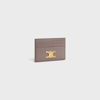 CARD HOLDER TRIOMPHE IN Shiny calfskin - PEBBLE - SMALL GIFTS - 2 | CELINE